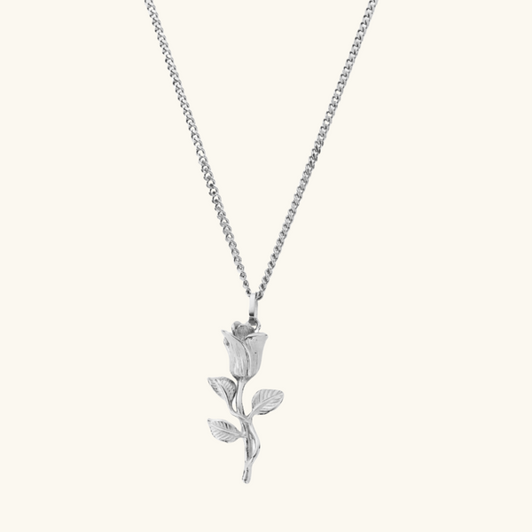 Silver Rose Necklace | Matthew