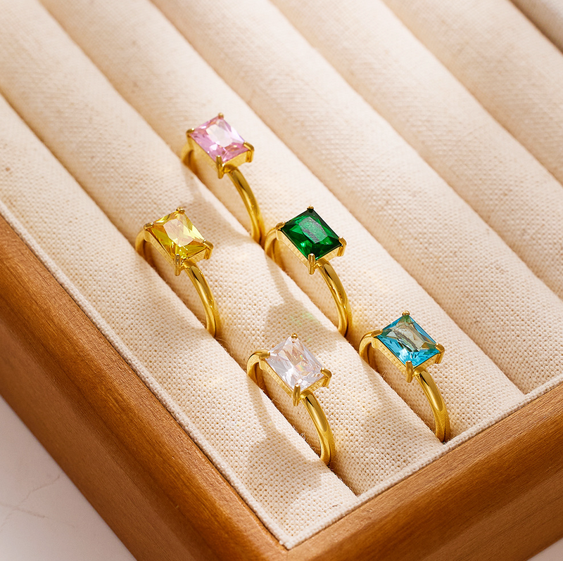 Gold Gemstone Ring | Natalie