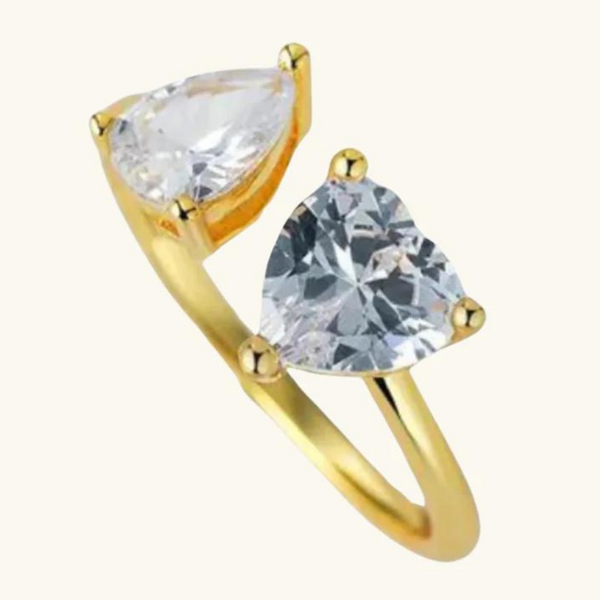 Double Diamond Gold Ring | Sophia