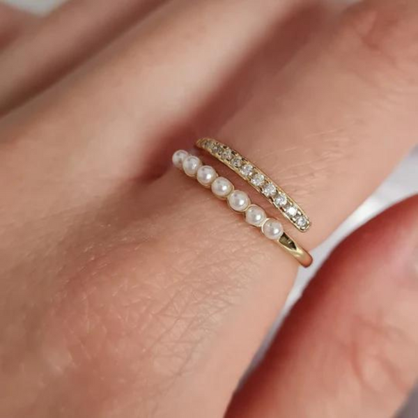Gold Pearl Ring | Patricia