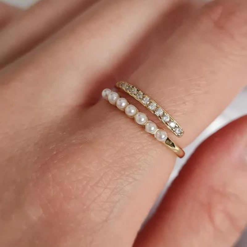Gold Pearl Ring | Patricia