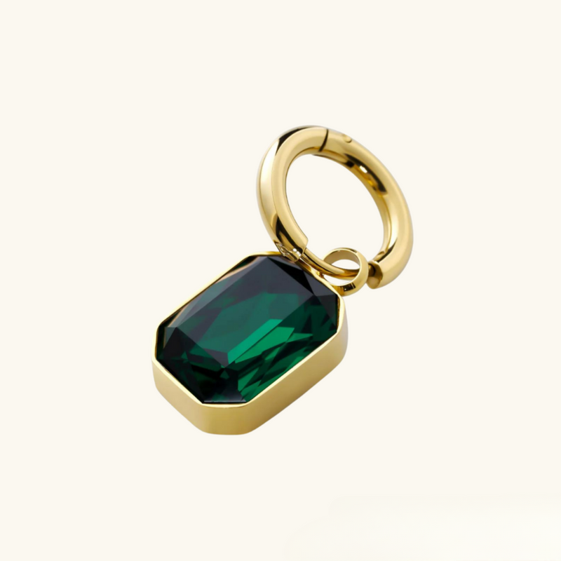 Emerald Gold Earrings | Ariel