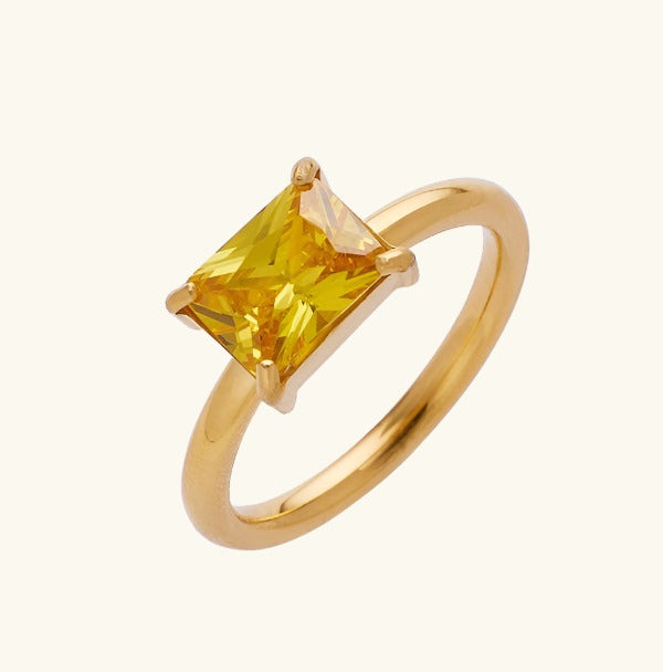 Gold Gemstone Ring | Natalie