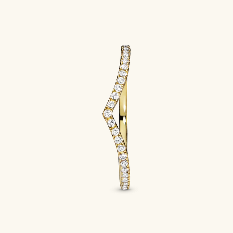 Gold V ring | Angelina