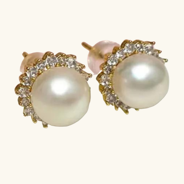 Pearl Gold Earrings | Emily