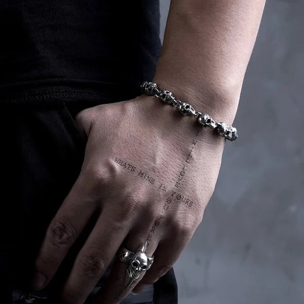 Silver bracelet | Skull