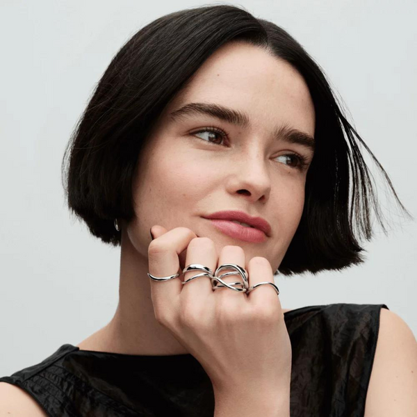 Infinity Silver Ring | Wave
