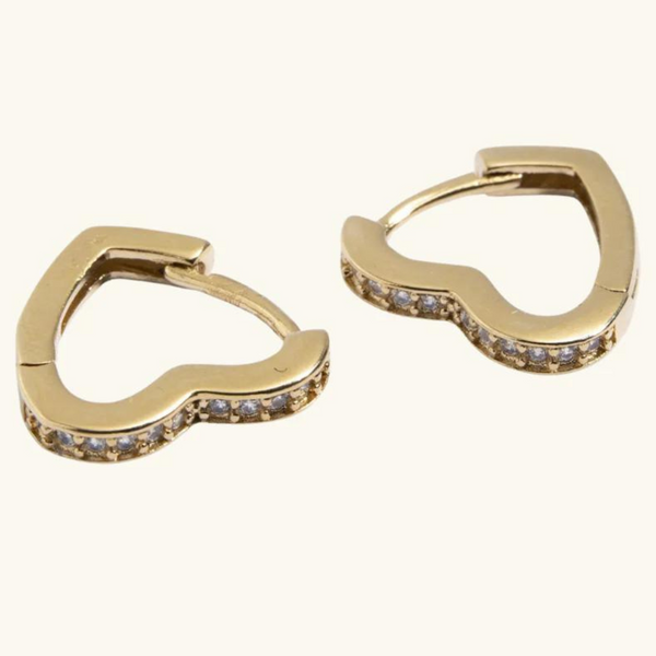 Heart Gold Earrings | Camille