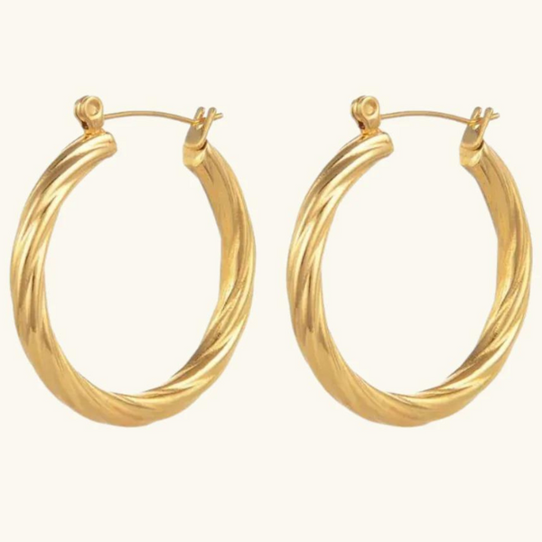 Gold hoop earrings | Katrina