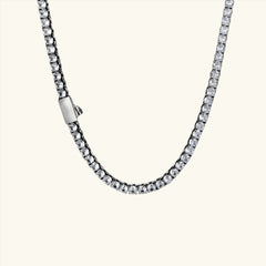 Silver Tennis Necklace | Dylan