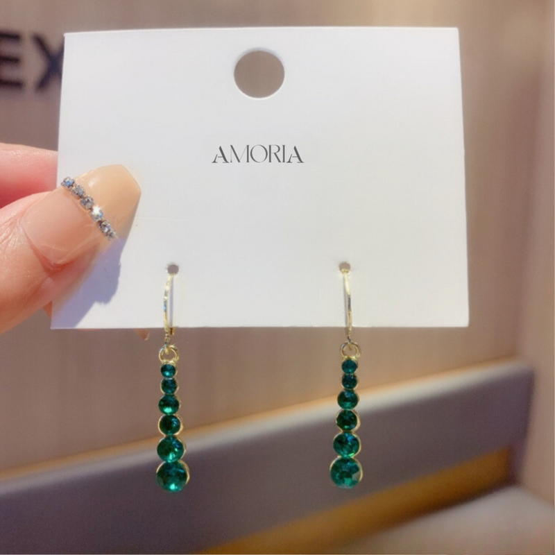 Emerald gold earrings | Christina