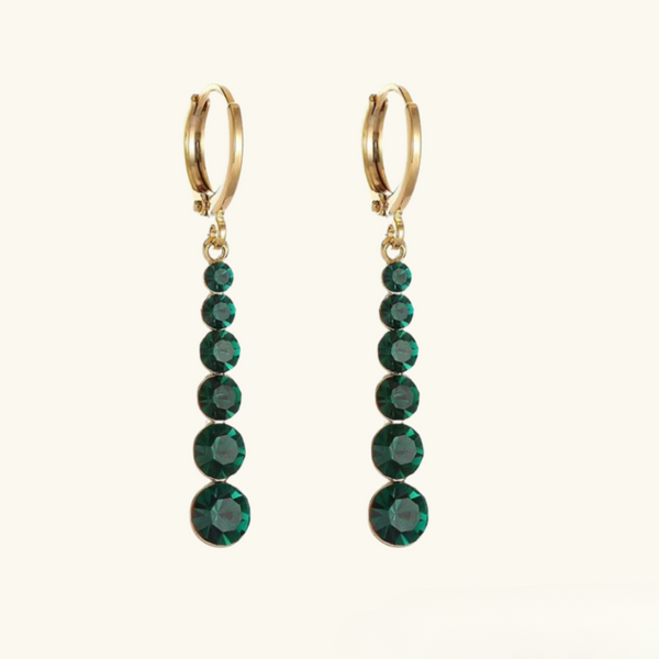 Emerald gold earrings | Christina