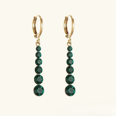 Emerald gold earrings | Christina
