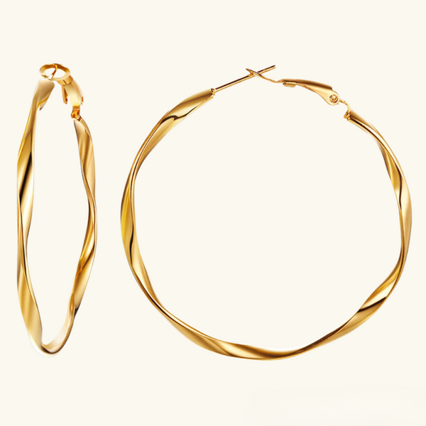 Vanessa Hoop Gold Earrings