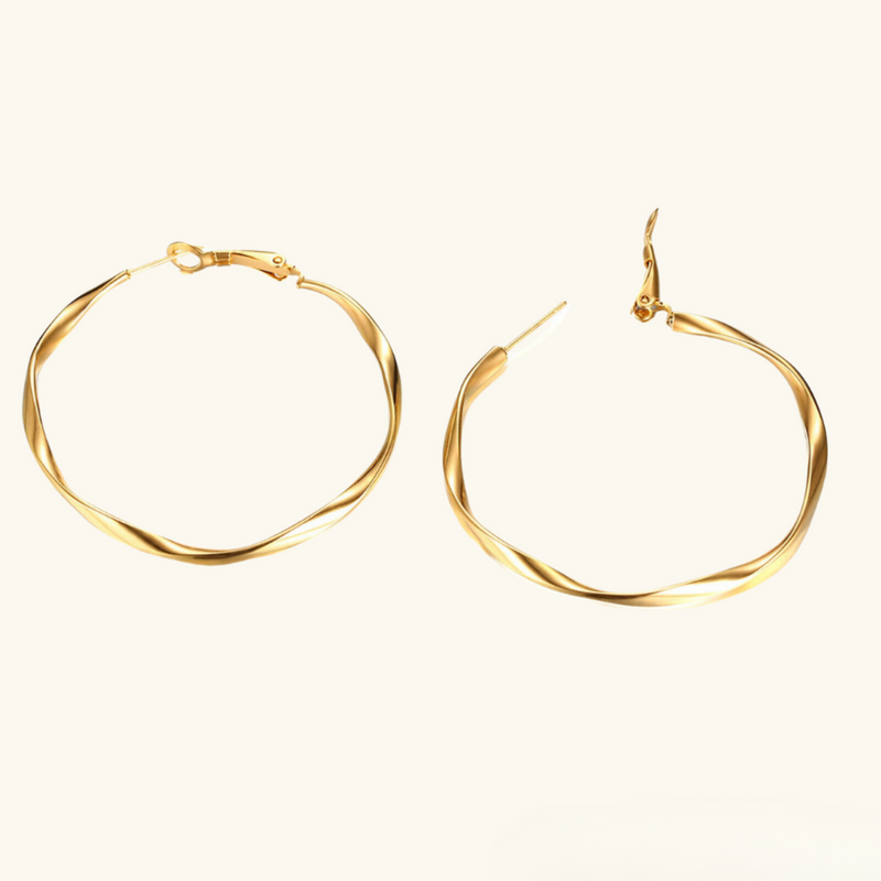 Vanessa Hoop Gold Earrings