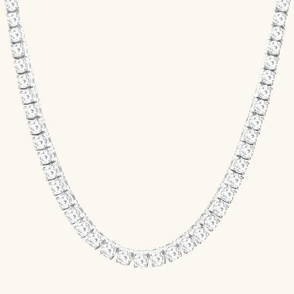 Silver Tennis Necklace | Connor
