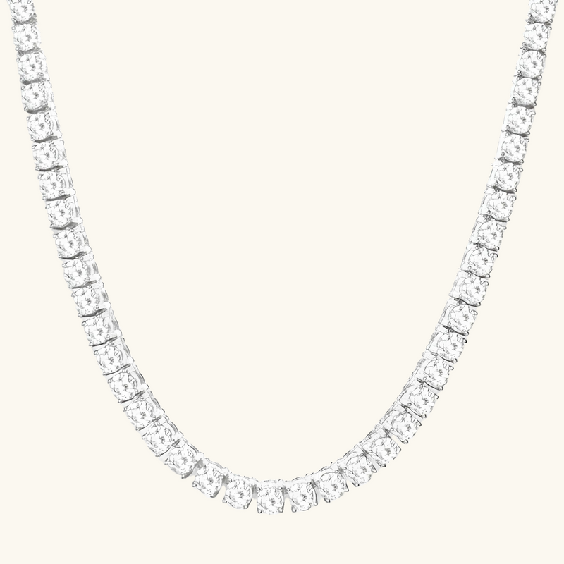 Silver Tennis Necklace | Connor