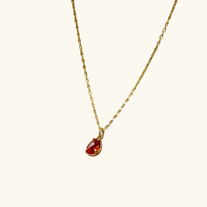 Gold Ruby Necklace | Eliza
