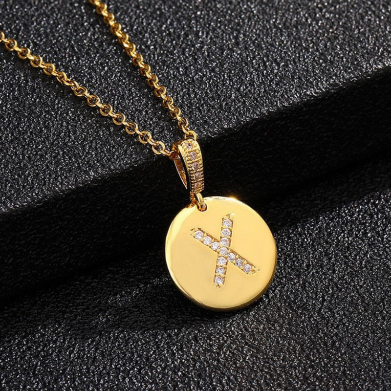 Gold letter necklace | Anna