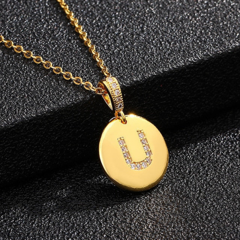 Gold letter necklace | Anna