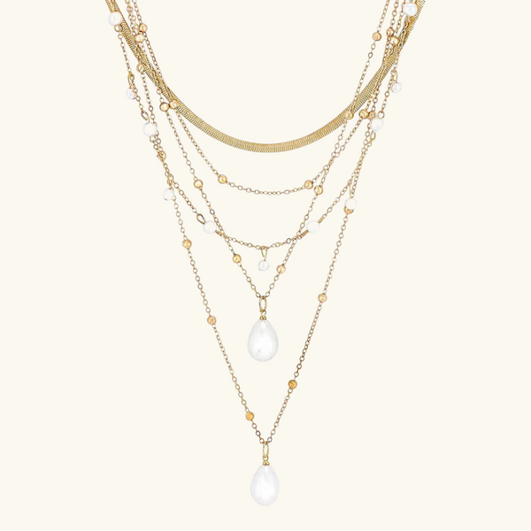 Gold Pearl Necklace | Sandra