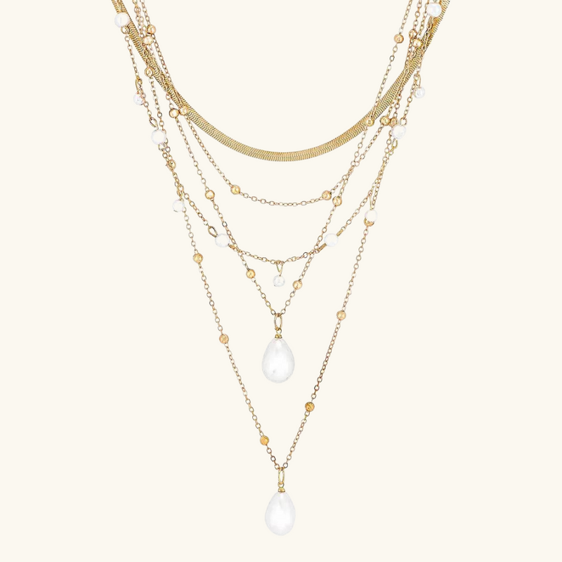 Gold Pearl Necklace | Sandra