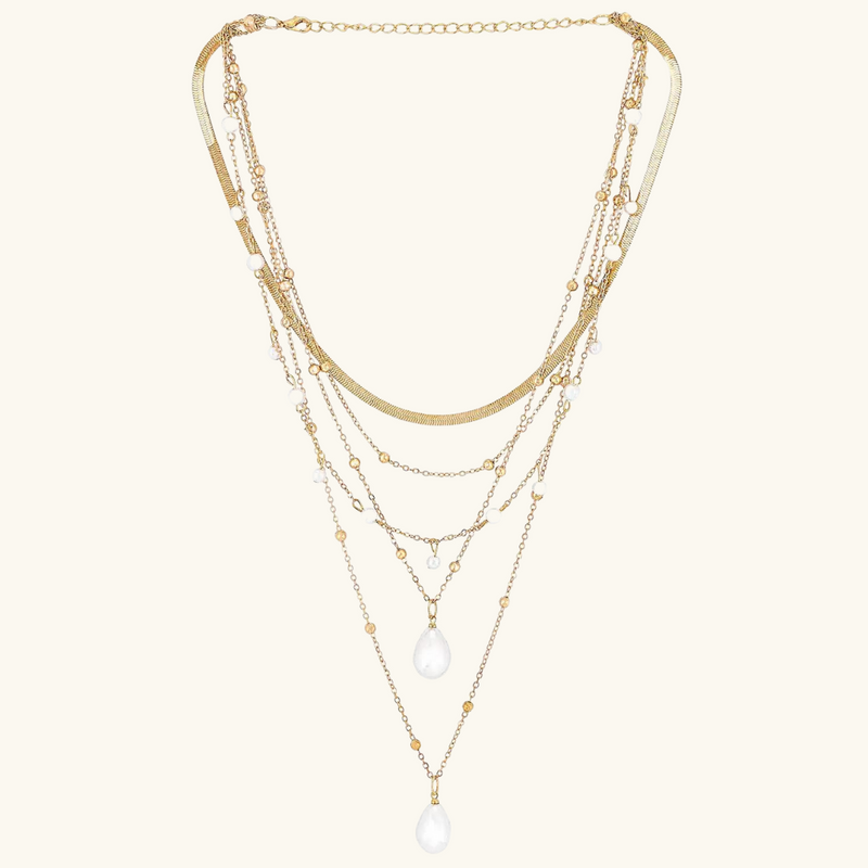 Gold Pearl Necklace | Sandra
