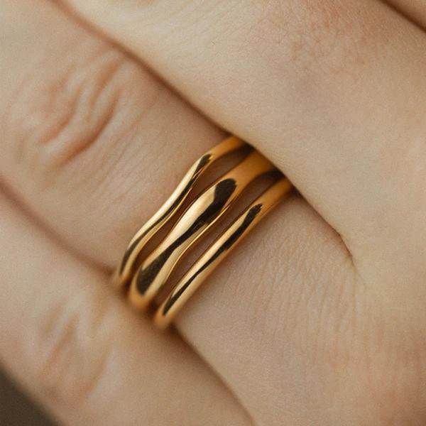 Asymmetric Gold Ring | Gaia