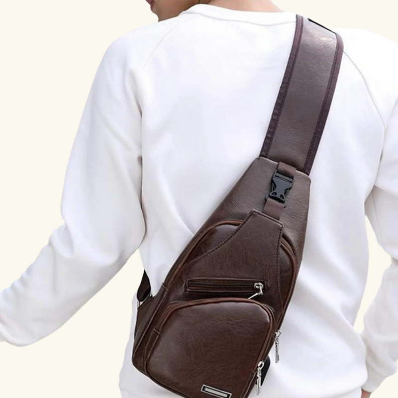 Leather crossbody bag | Scott