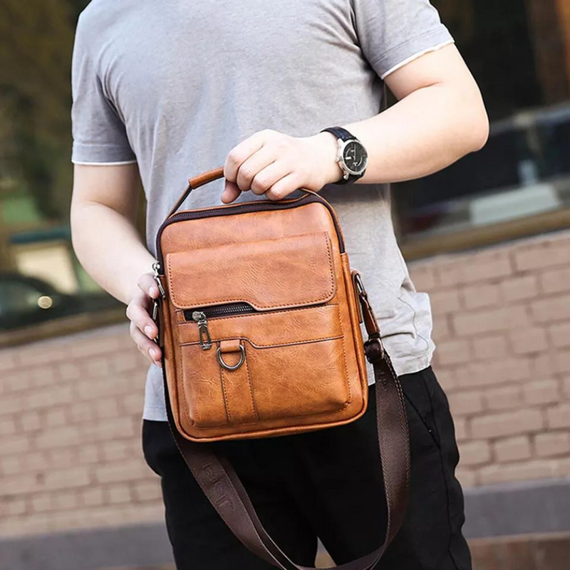 Leather side bag | William