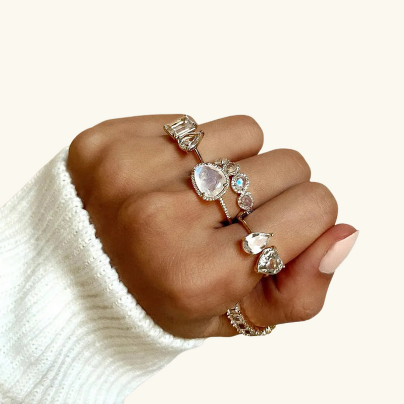 Double Diamond Gold Ring | Sophia
