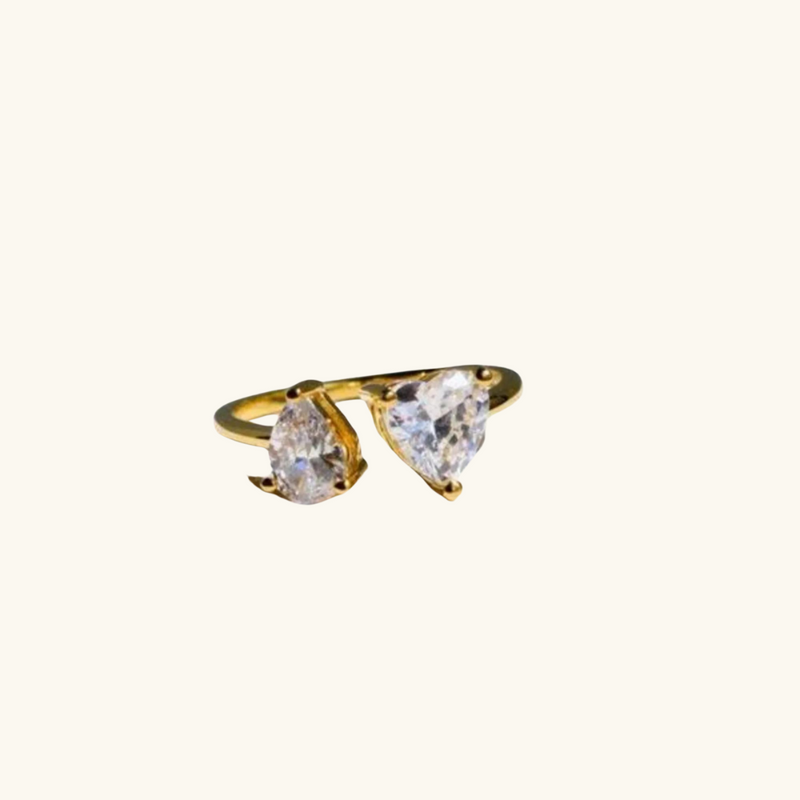 Double Diamond Gold Ring | Sophia