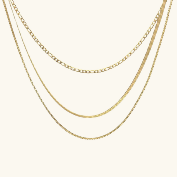 Gold chain link set | Valerie