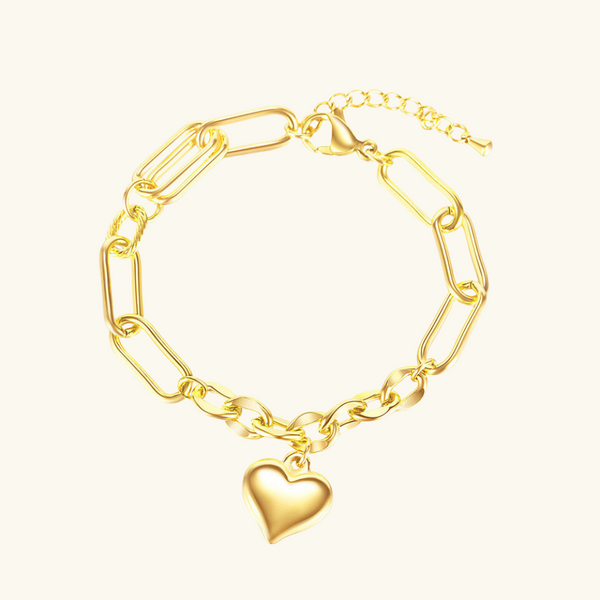 Gold heart bracelet | Camila