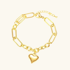 Gold heart bracelet | Camila
