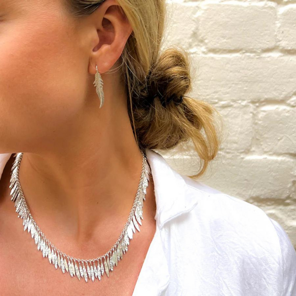 Silver Droplets Necklace | Nicole