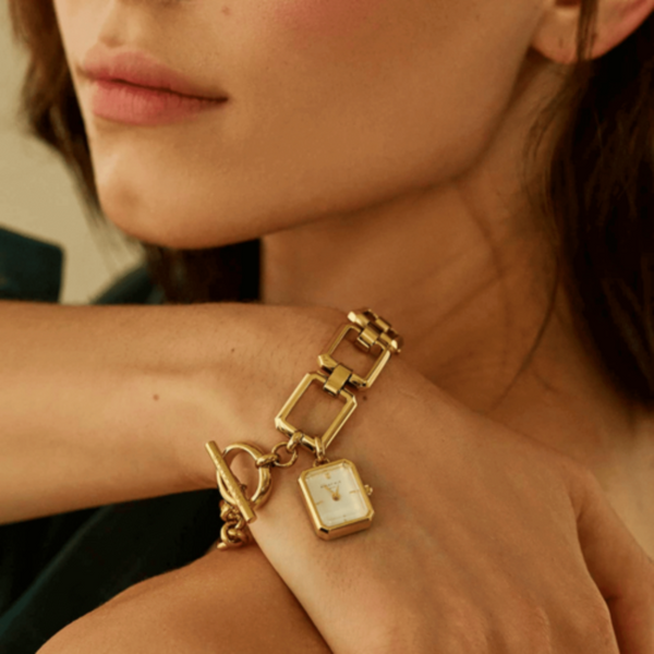 Gold link watch | Simone