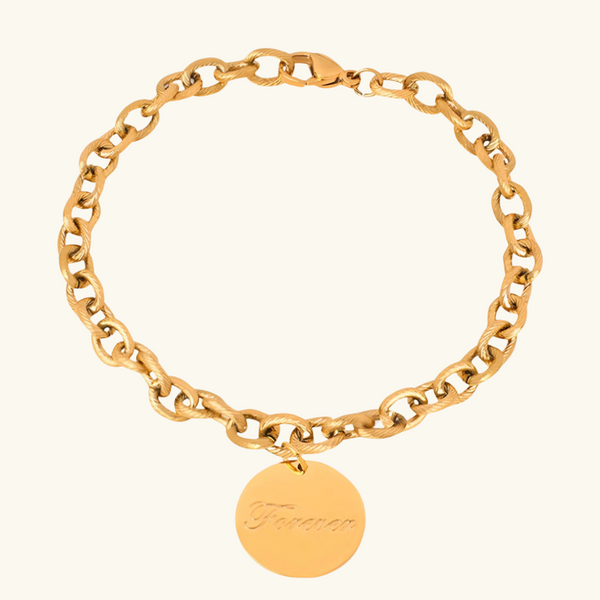 Gold bracelet with a pendant | Louisa