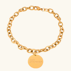 Gold bracelet with a pendant | Louisa