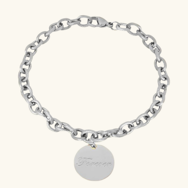 Silver bracelet with a pendant | Louiza