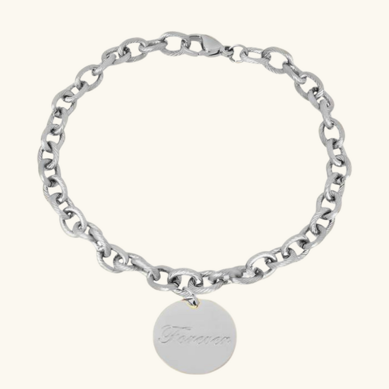 Silver bracelet with a pendant | Louiza
