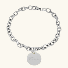 Silver bracelet with a pendant | Louiza