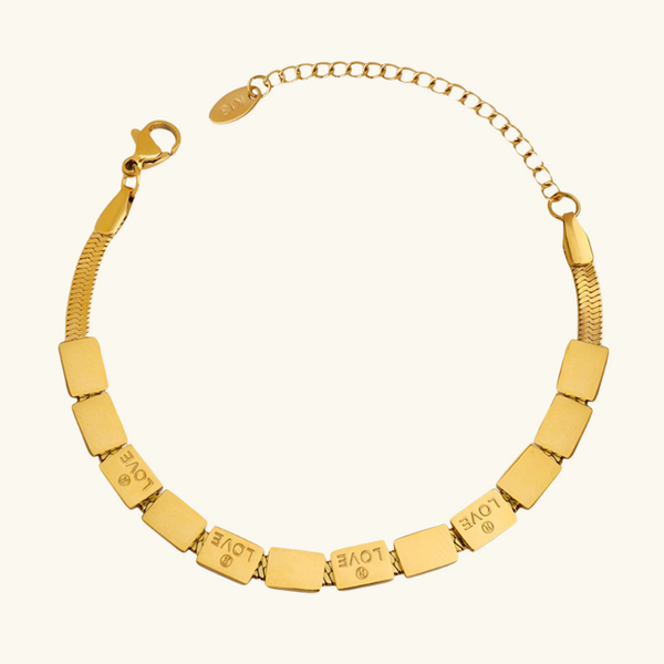 Gold cube bracelet | Isabel