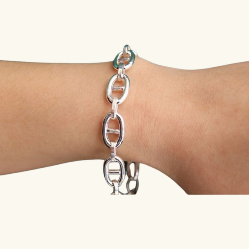 Silver link bracelet | Cleo