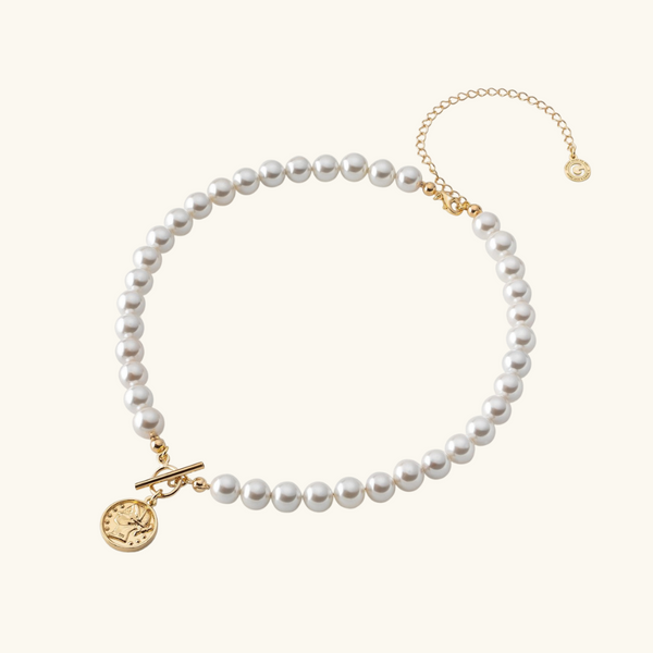 Pearl necklace with a pendant | Violet