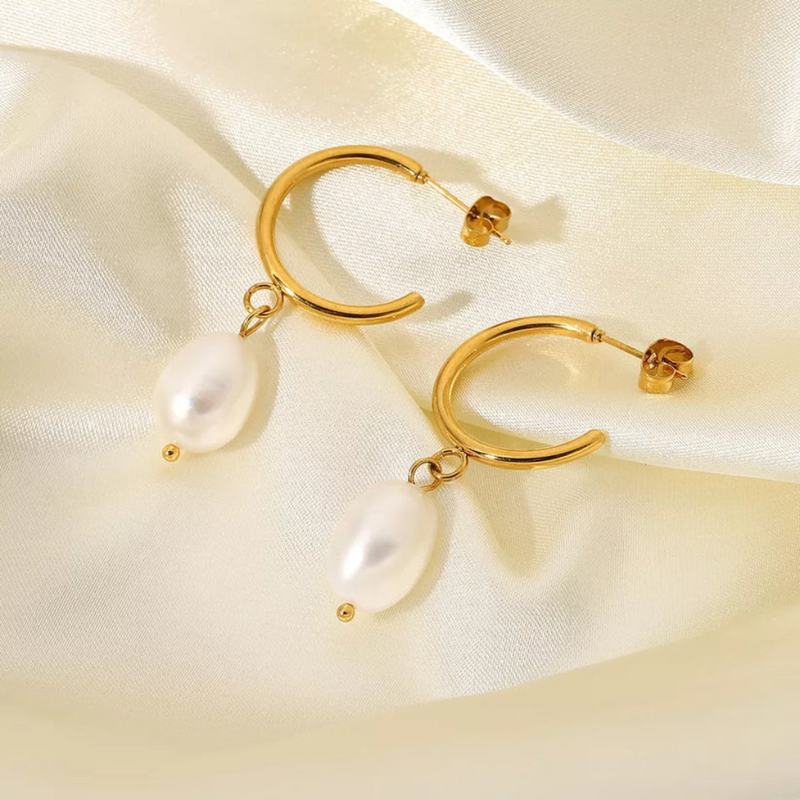 Pearl Gold Earrings | Jasmine
