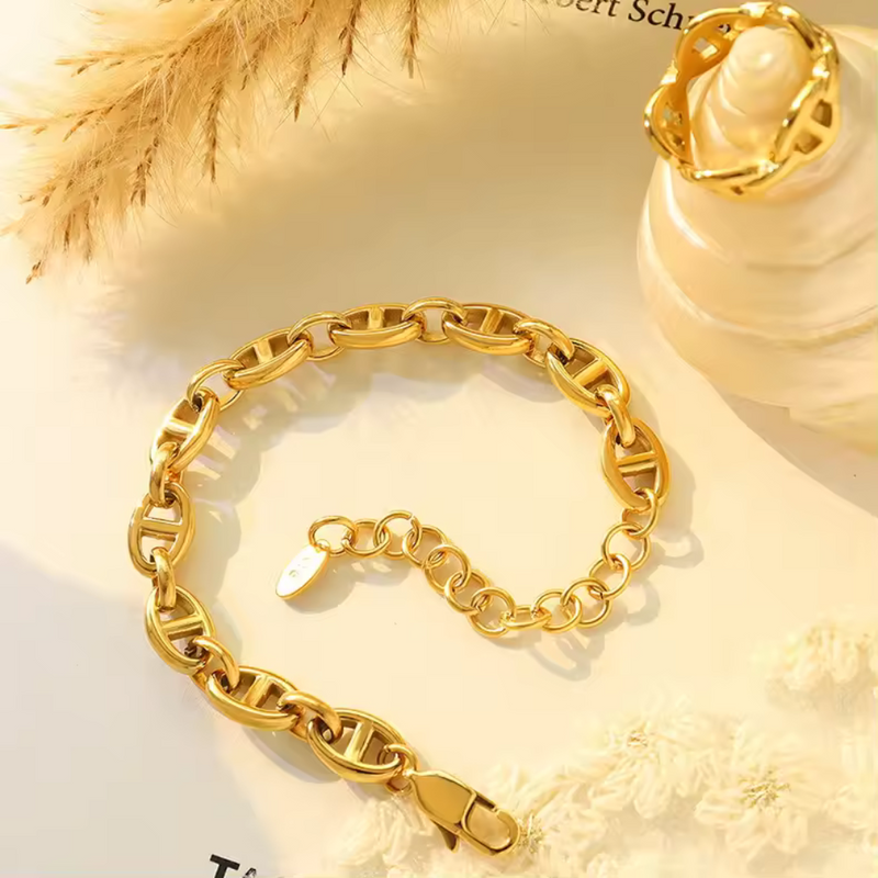 Gold Link Bracelet | Cleo