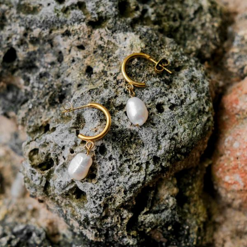 Pearl Gold Earrings | Jasmine