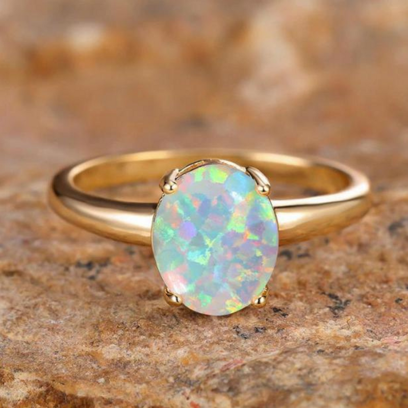 Opal Gold Ring | Amanda