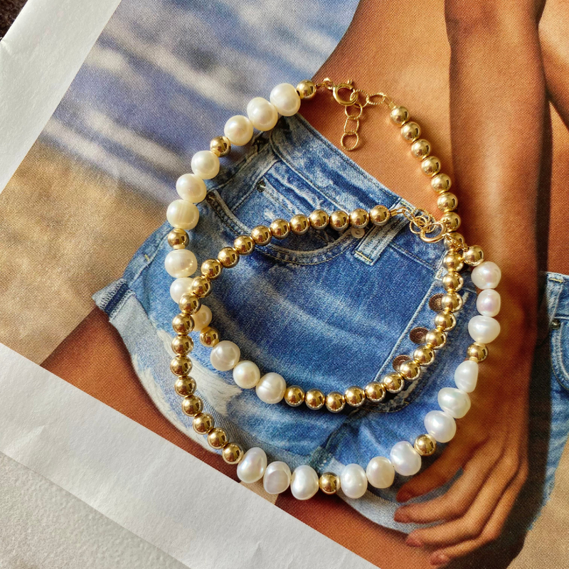 Gold Pearl Bracelet | Jane